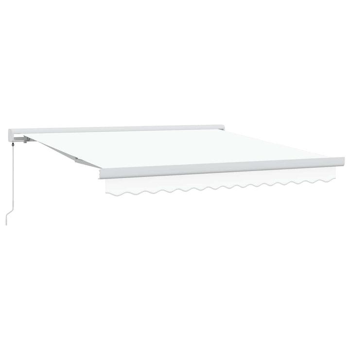 Udtrækkelig markise Hvid 350 x 250 cm Canvas og Aluminium
