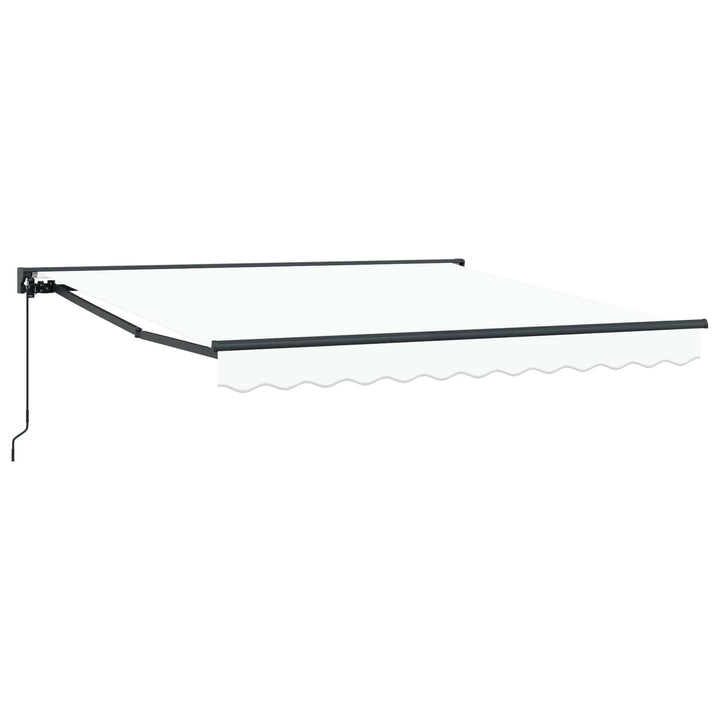 Markiseramme Hvid 350 x 250 cm Polyester med PU belægning