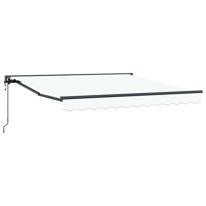 Markiseramme Hvid 350 x 250 cm Polyester med PU belægning