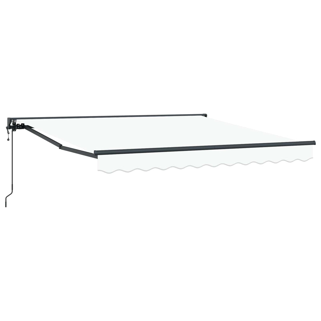 Markiseramme Hvid 350 x 250 cm Polyester med PU belægning