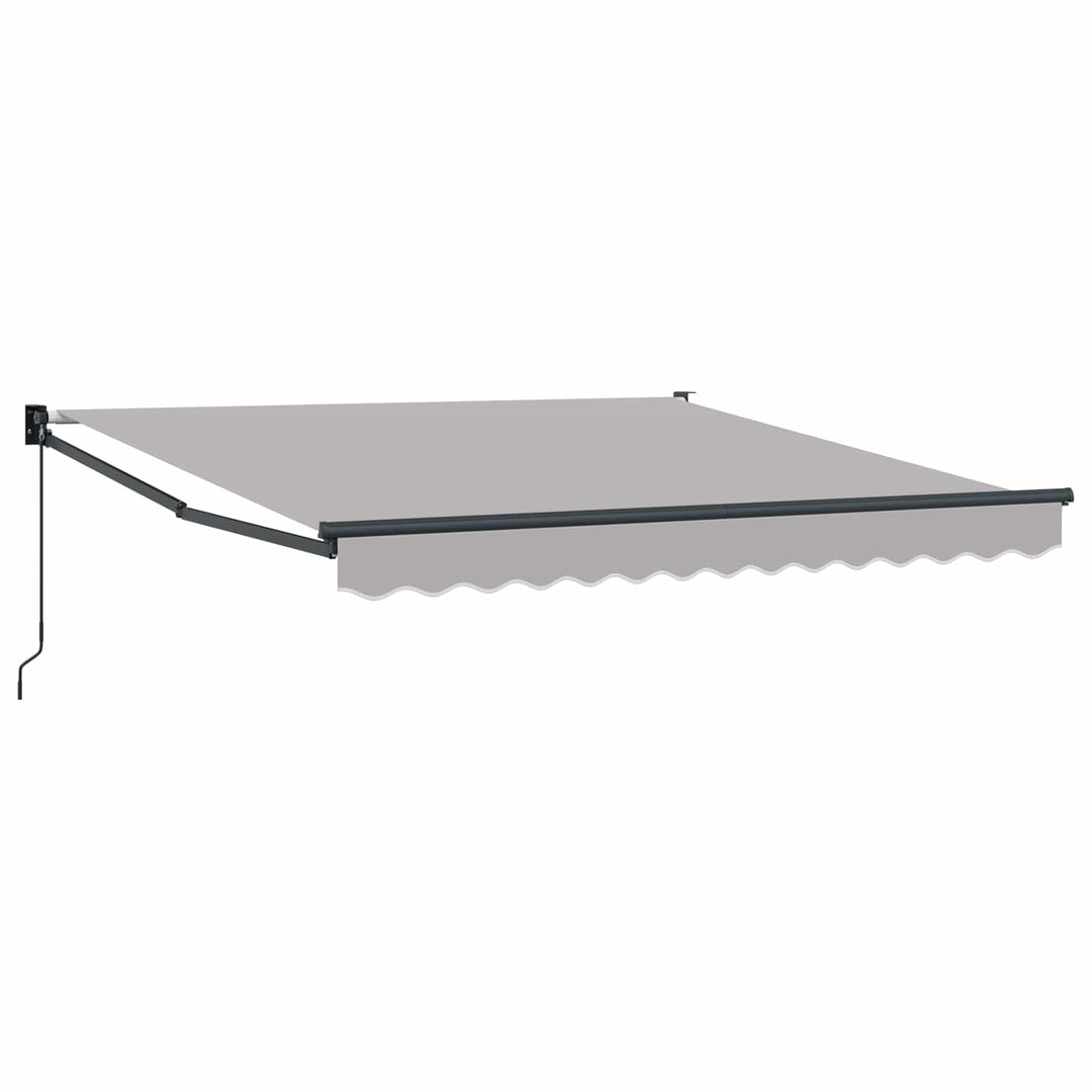 Udtrækkelig markise Lysegrå 350 x 250 cm Polyester og Aluminium