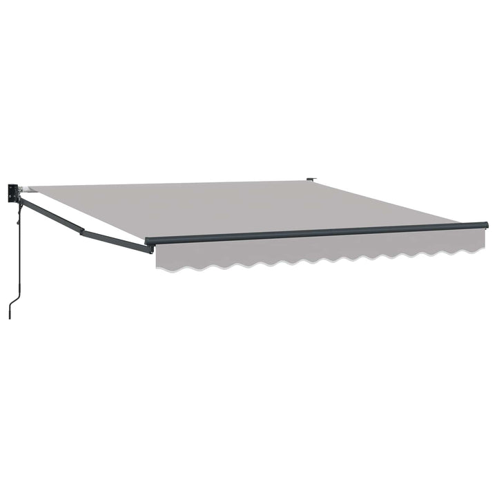 Markise Lysegrå 350 x 250 cm Polyester og metal