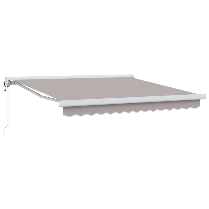 Udtrækkelig markise Lysegrå 350 x 250 x 165 cm Stof og Metal