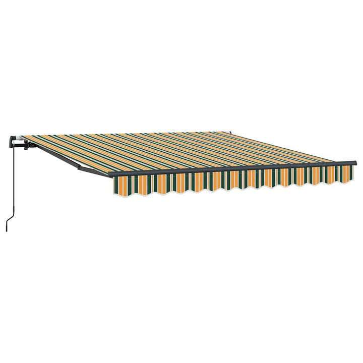 Udtrækkelig markise Grøn og gul 350 x 250 cm