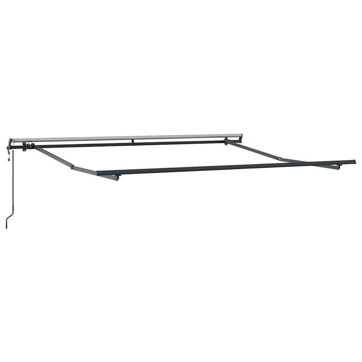 Udtrækkelig markise Grøn og gul 350 x 250 cm Stof og aluminium