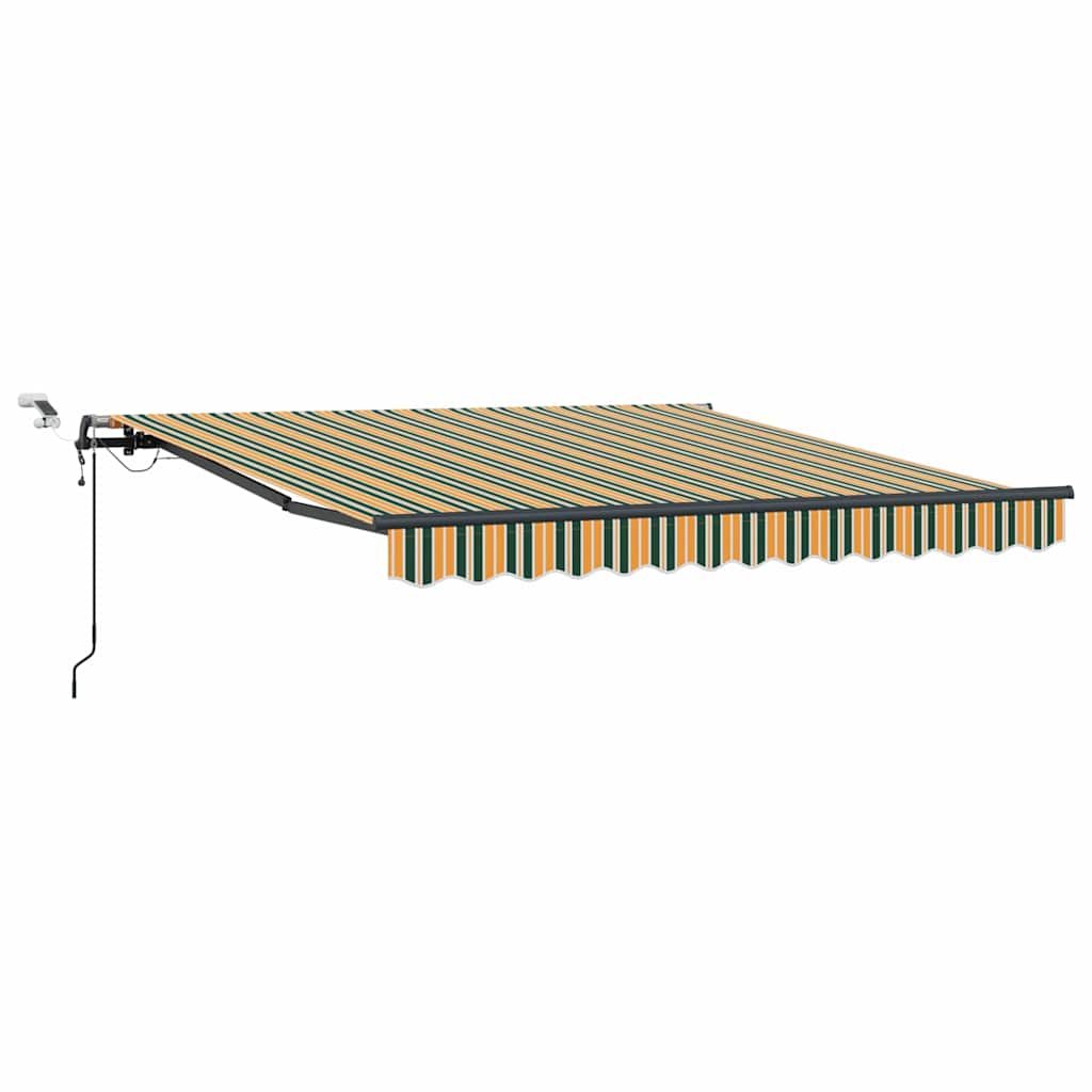 Markiseduge Grøn og gul 350 x 250 cm Polyester