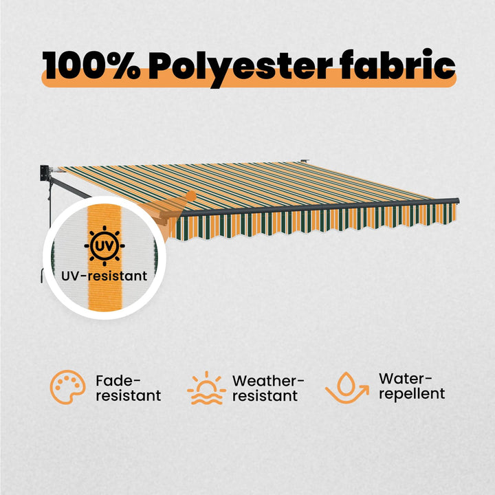 Markise Flerfarvet 350 x 250 cm Polyester og metal