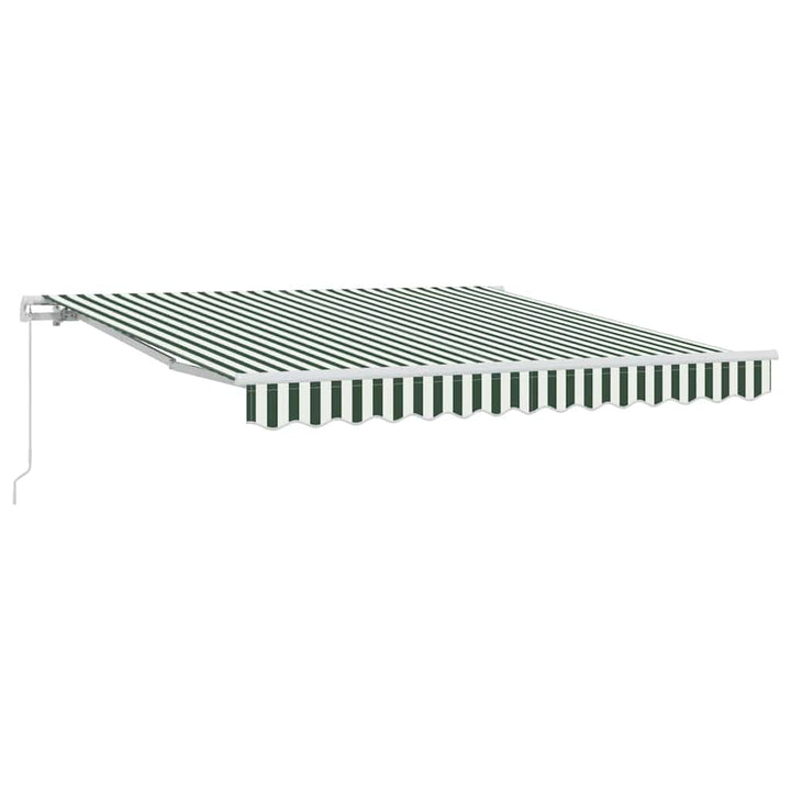 Udtrækkelig markise Grøn og Hvid 350 x 250 cm