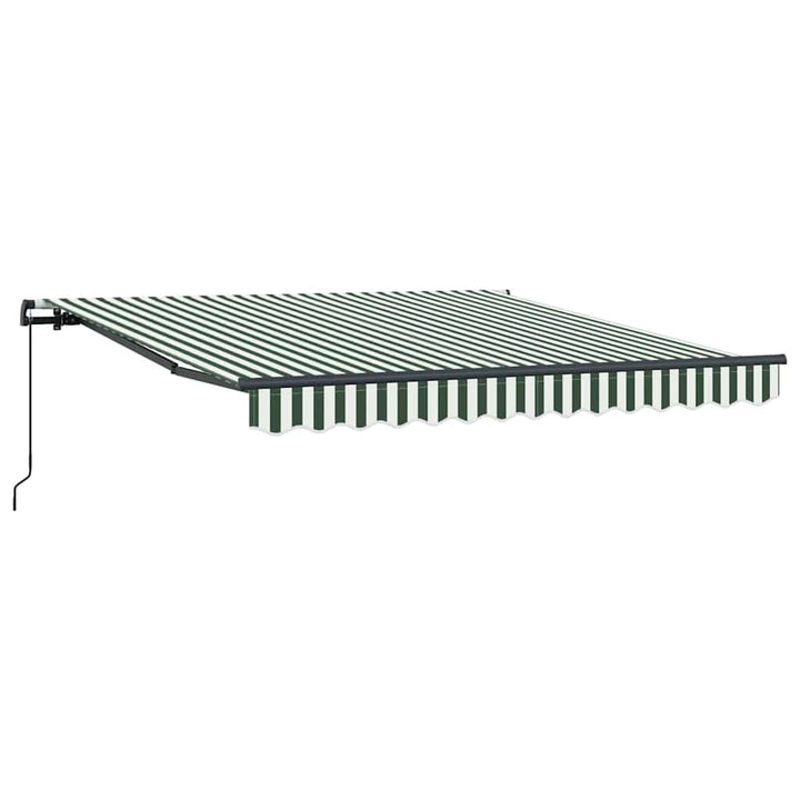 Udtrækkelig markise Grøn og Hvid 350 x 250 cm
