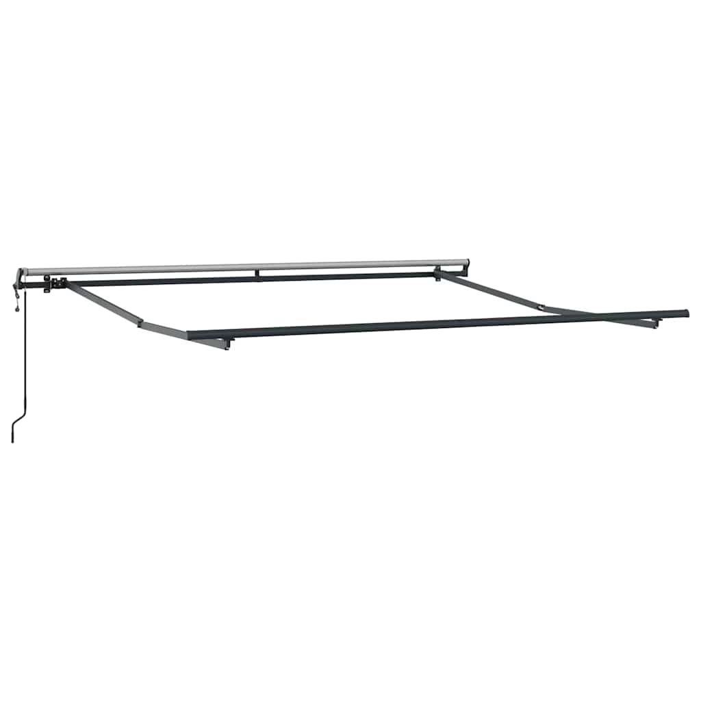 Udtrækkelig markise Grøn og Hvid 350 x 250 cm Stof og aluminium