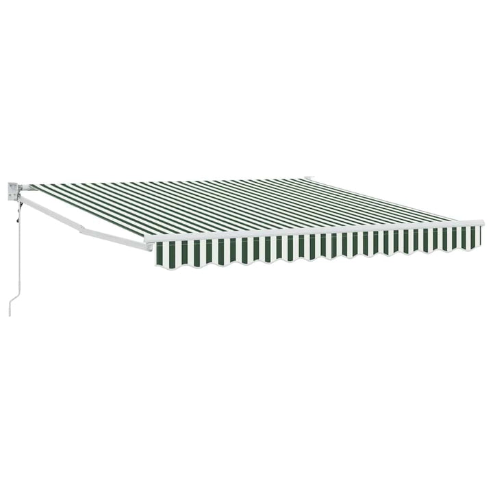 Udtrækkelig markise Grøn og Hvid 350 x 250 cm