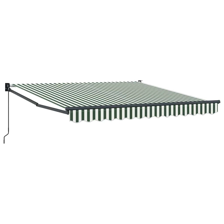 Udtrækkelig markise Grøn og Hvid 350 x 250 cm