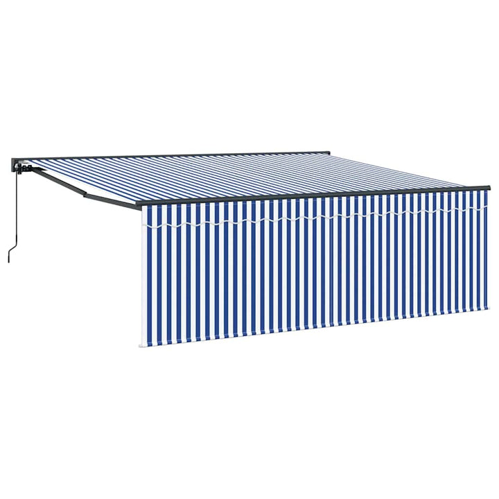 Utrækkelig Markise Blå og Hvid 400 × 300 cm