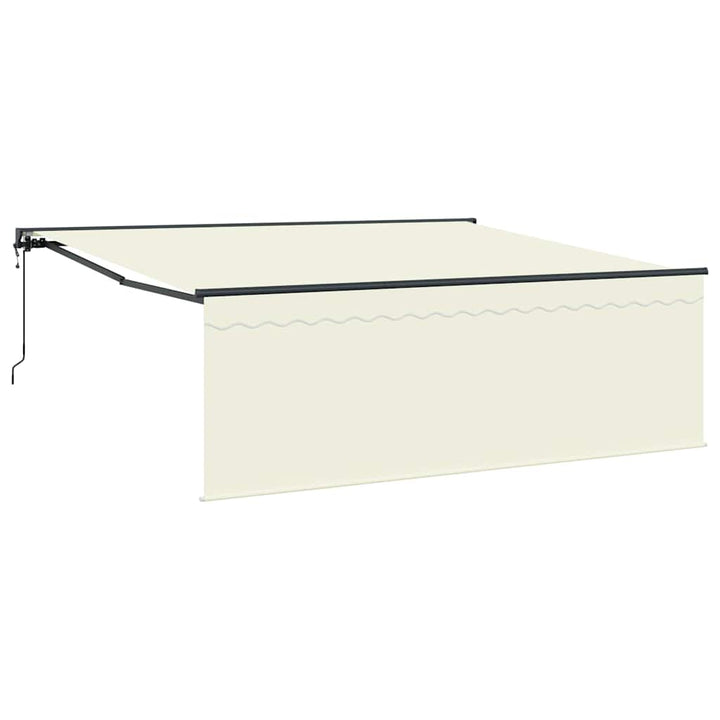 Utrækkelig Markise Creme 400 × 300 cm Polyester og Aluminium