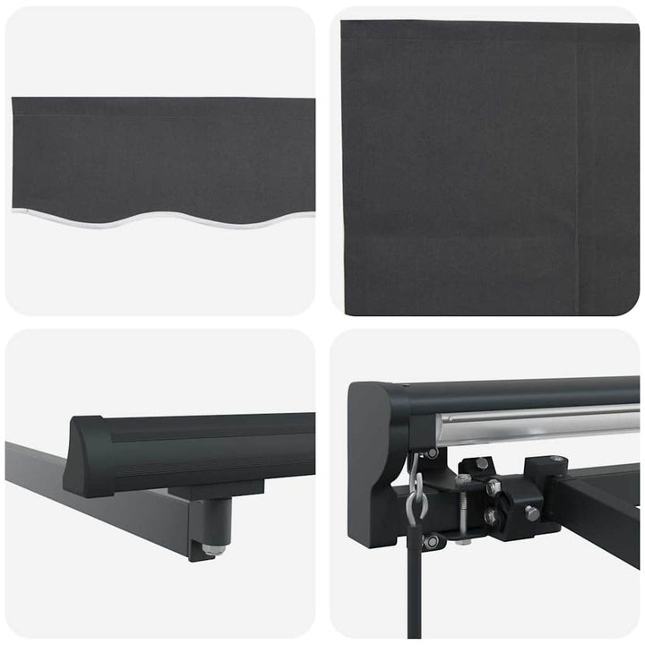 Utrækkelig Markise Antracit 400 × 300 cm Polyester og Aluminium