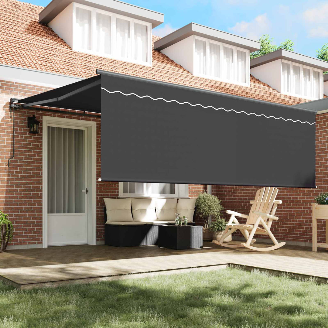 Utrækkelig Markise Antracit 400 × 300 cm Polyester og Aluminium