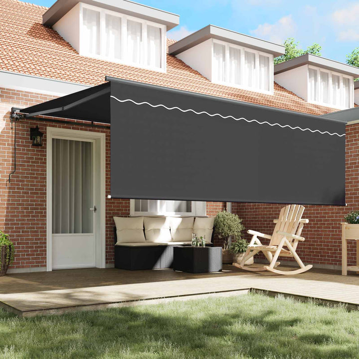 Utrækkelig Markise Antracit 400 × 300 cm Polyester og Aluminium