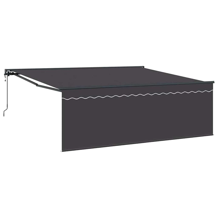 Utrækkelig Markise Antracit 400 × 300 cm Polyester og Aluminium