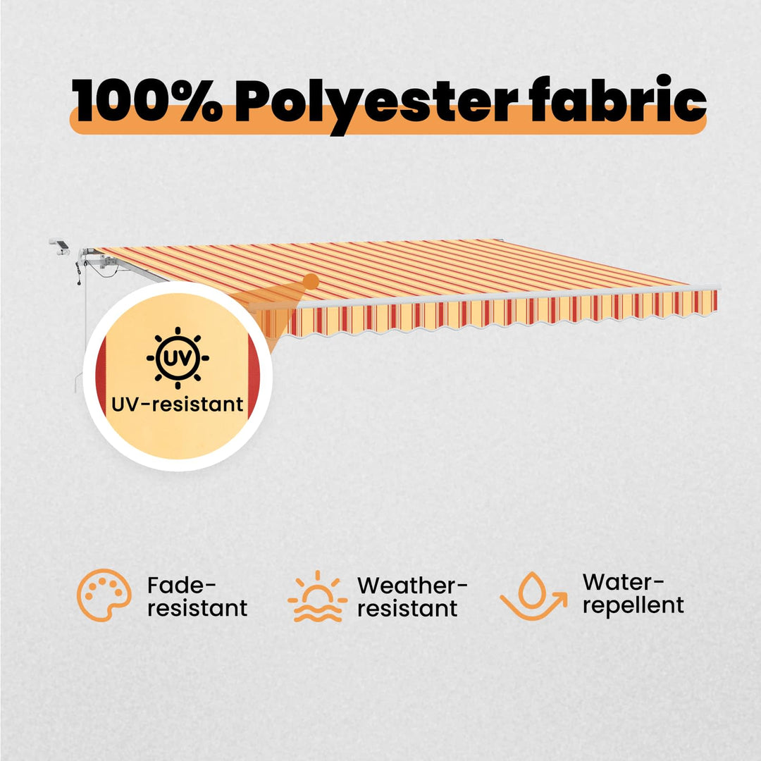 Udtrækkelig markise Gul og orange 400 × 300 cm Polyester