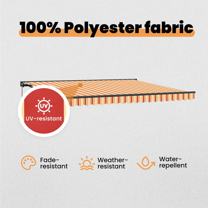 Markiseramme Flerfarvet 400 × 300 cm Polyester med PU belægning