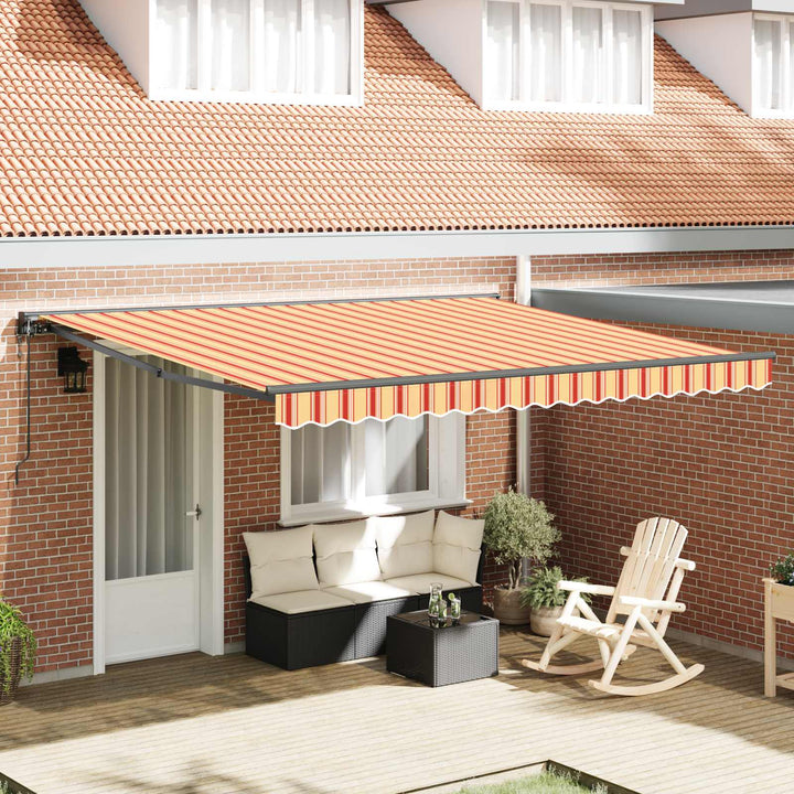 Markiseramme Flerfarvet 400 × 300 cm Polyester med PU belægning
