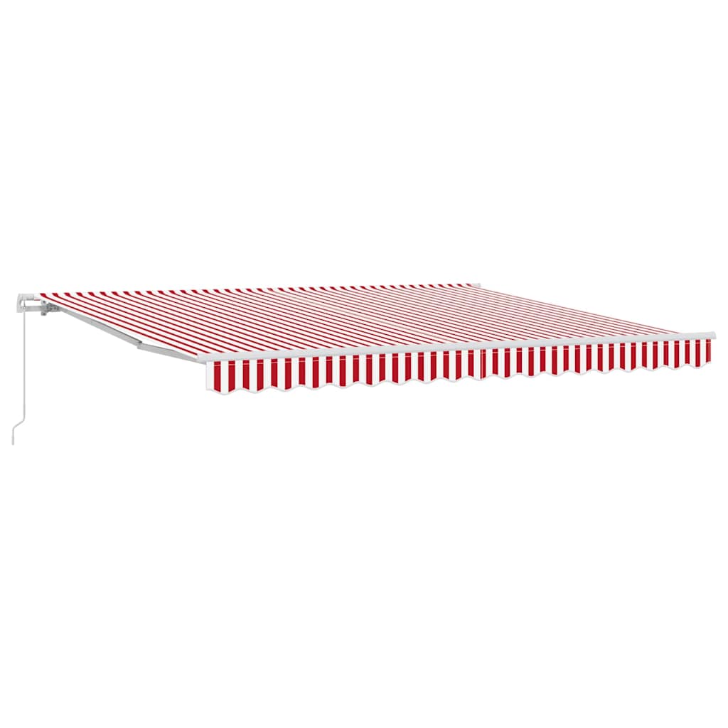Udtrækkelig markise Rød og Hvid 400 × 300 cm