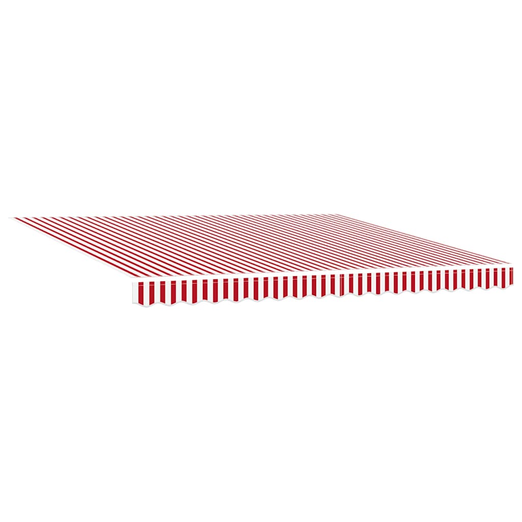 Utrækkelig Markise Rød og Hvid 400 × 300 cm Stof og stål