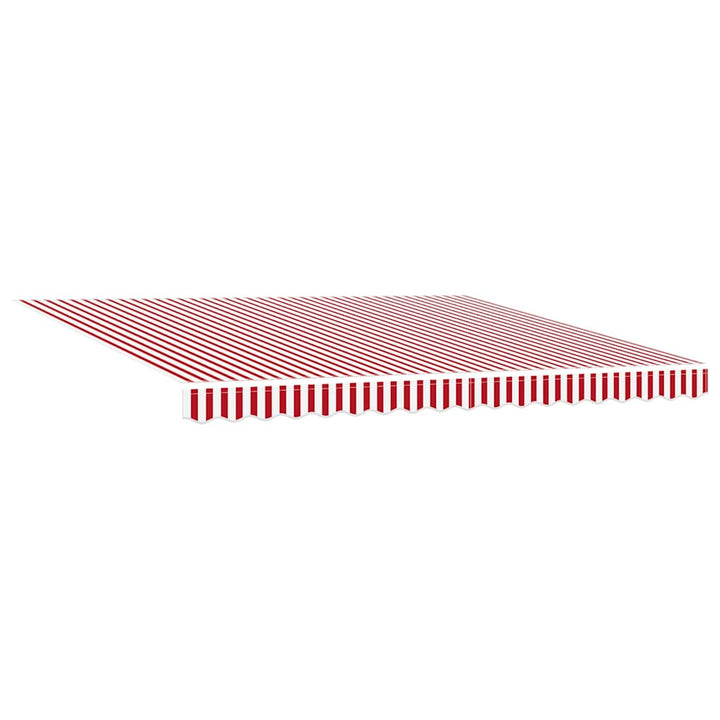 Udtrækkelig markise Rød og Hvid 400 × 300 cm Stof og aluminium