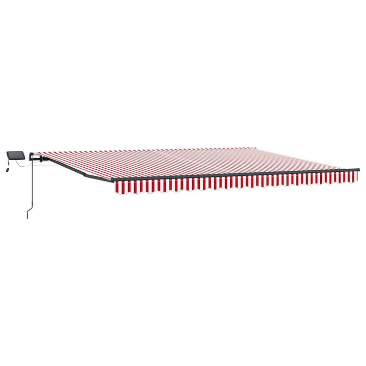 Udtrækkelig markise Rød og Hvid 400 × 300 cm Stof og aluminium