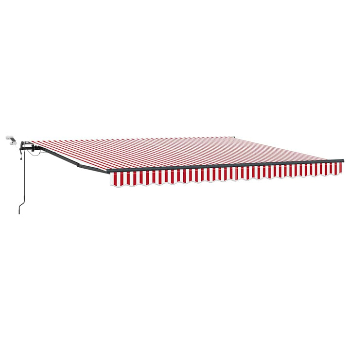 Markiseduge Rød og Hvid 400 × 300 cm Polyester