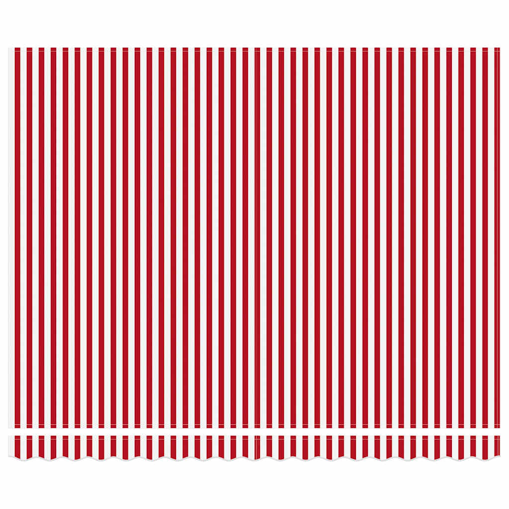 Markise Rød og Hvid 400 × 300 cm Polyester og metal