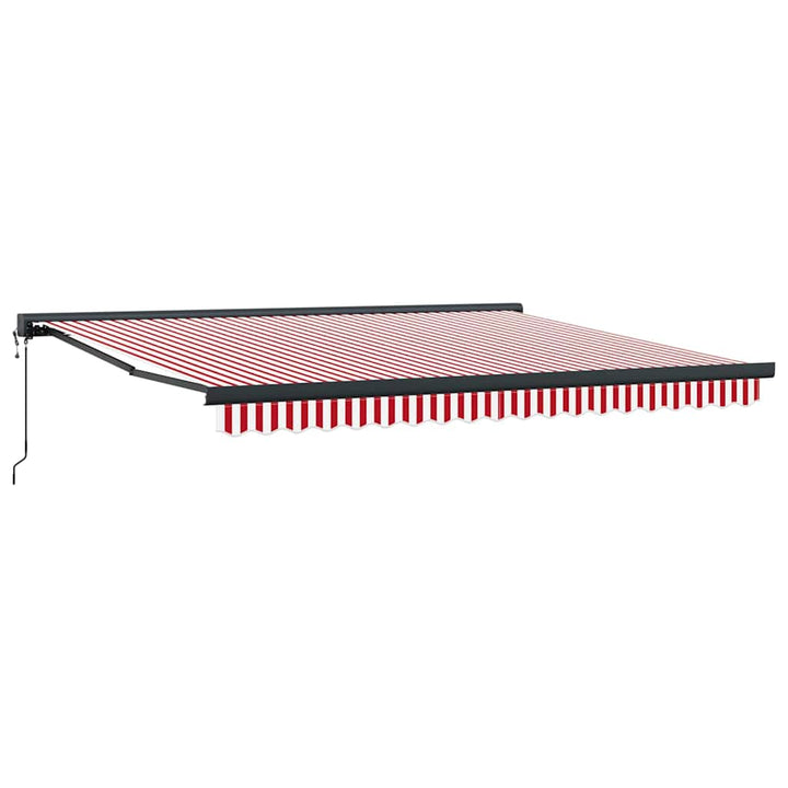Udtrækkelig markise Rød og Hvid 400 × 300 cm Stof og Metal