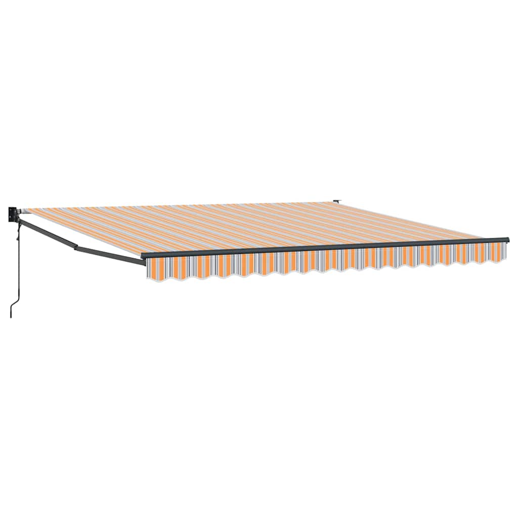 Udtrækkelig markise Flerfarvet 400 × 300 cm Polyester og metal