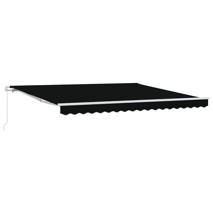 Udtrækkelig markise Sort 400 × 300 cm Polyester og Aluminium