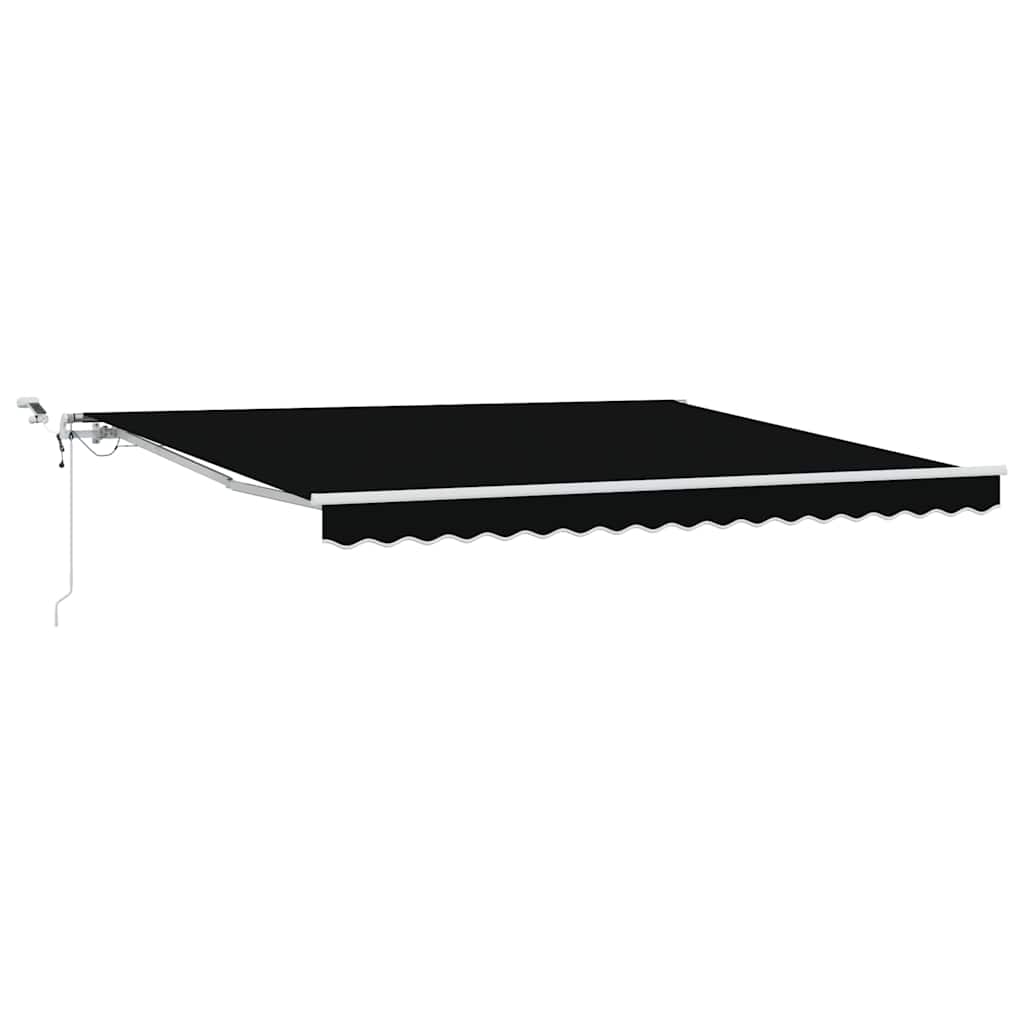 Utrækkelig Markise Sort 400 × 300 cm Polyester og metal