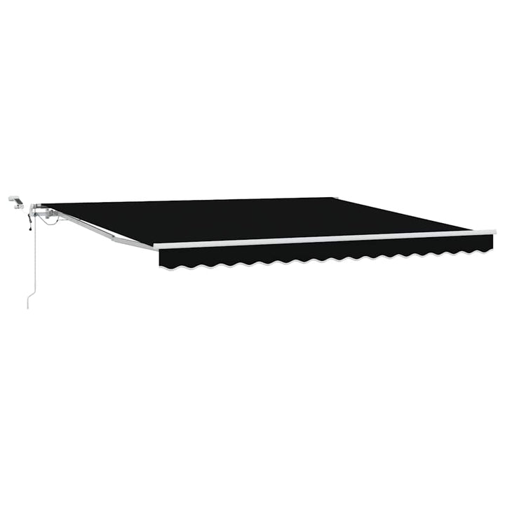 Utrækkelig Markise Sort 400 × 300 cm Polyester og metal