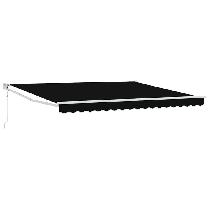 Udtrækkelig markise Sort 400 × 300 cm Polyester og metal
