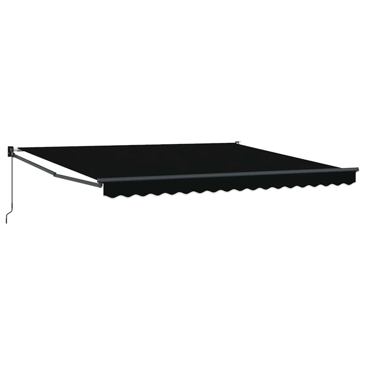 Utrækkelig Markise Sort 400 × 300 cm Polyester og Aluminium