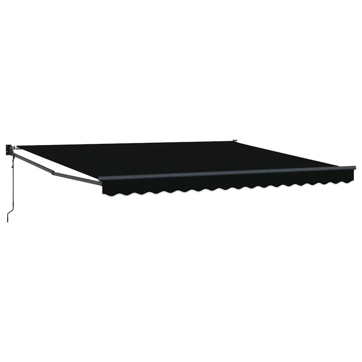 Udtrækkelig markise Sort 400 × 300 cm Polyester og metal