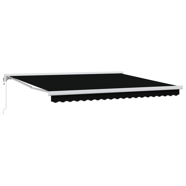 Udtrækkelig markise Sort 400 × 300 cm Stof og Metal