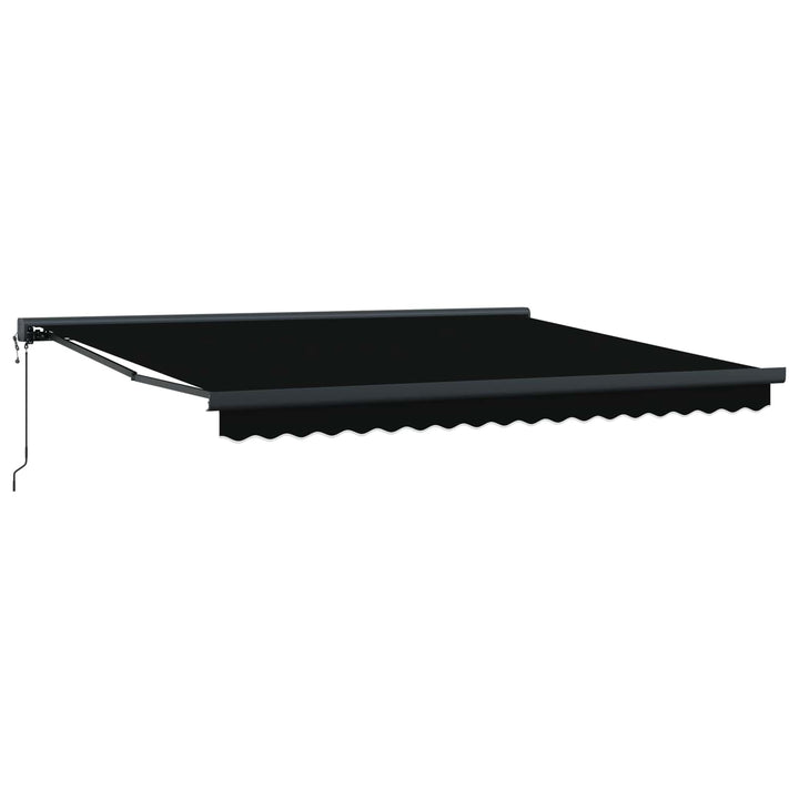 Udtrækkelig markise Sort 400 × 300 cm Stof og Metal