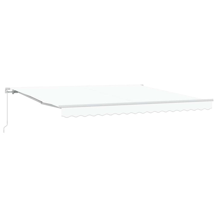 Udtrækkelig markise Hvid 400 × 300 cm Polyester og Aluminium
