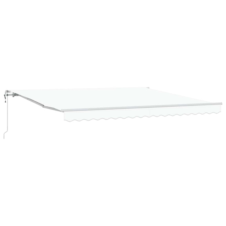 Udtrækkelig markise Hvid 400 × 300 cm Stof og aluminium