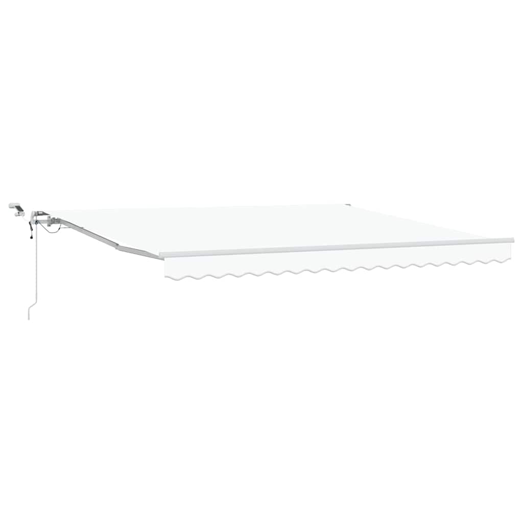Utrækkelig Markise Hvid 400 × 300 cm Polyester og metal