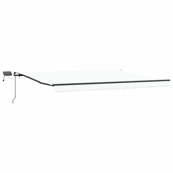 Udtrækkelig markise Hvid 400 × 300 cm Stof og aluminium