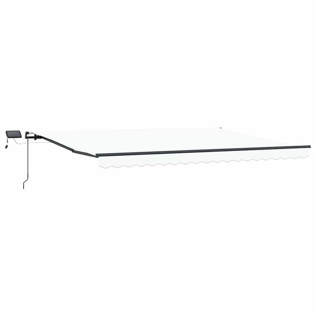 Udtrækkelig markise Hvid 400 × 300 cm Stof og aluminium