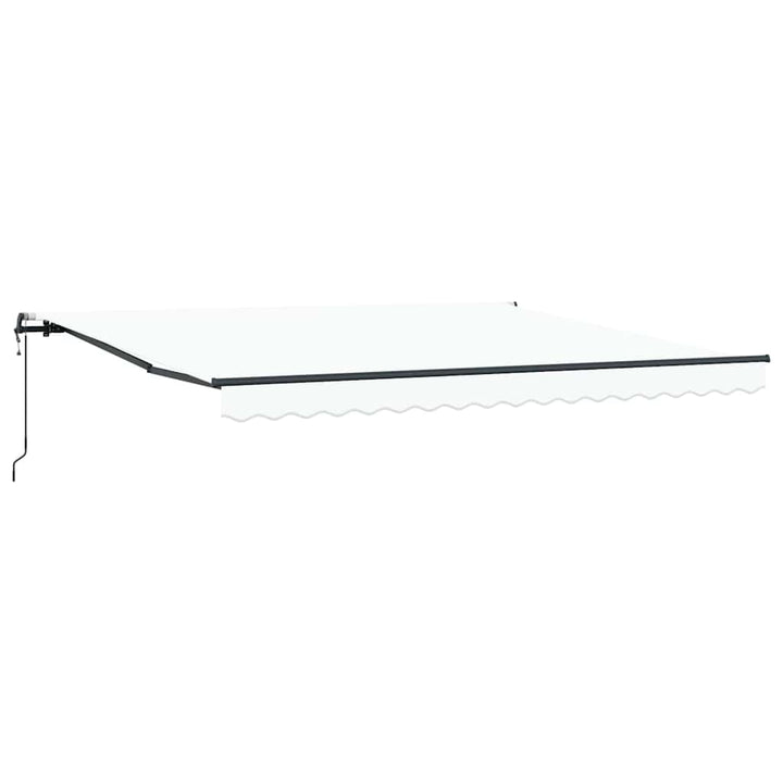 Udtrækkelig markise Hvid 400 × 300 cm Stof og aluminium
