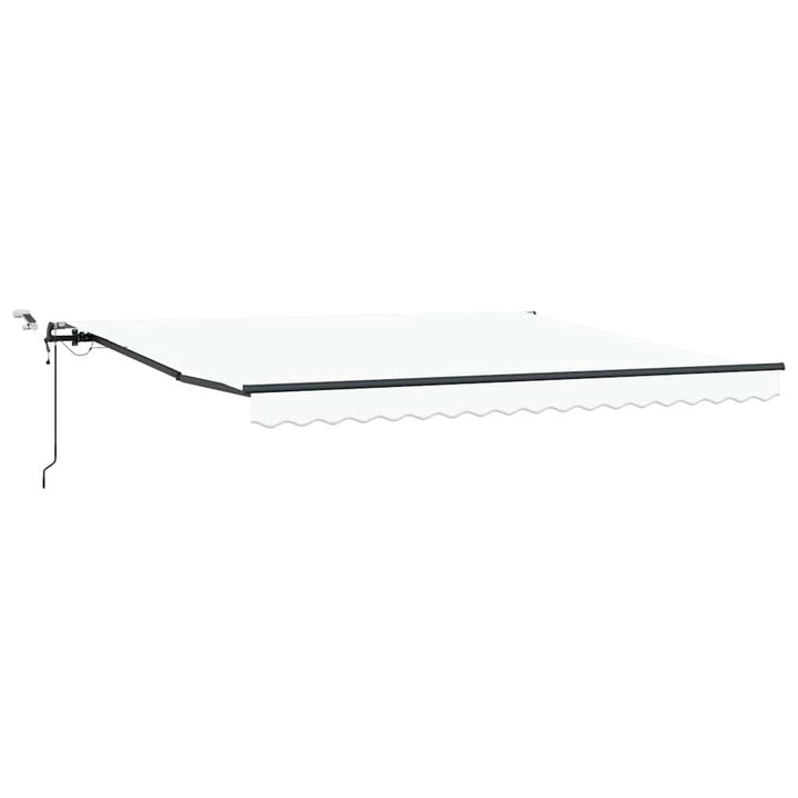 Udtrækkelig markise Hvid 400 × 300 cm Polyester