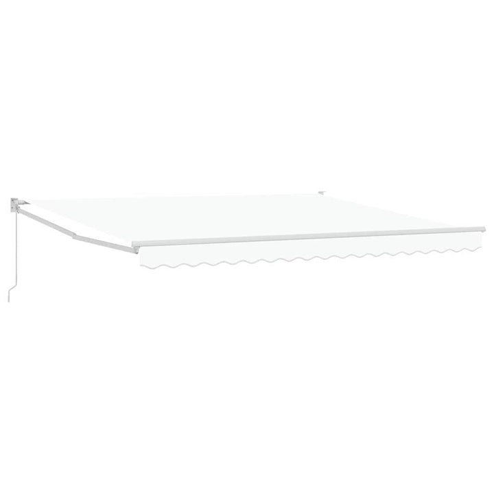 Utrækkelig Markise Hvid 400 × 300 cm Polyester og Aluminium