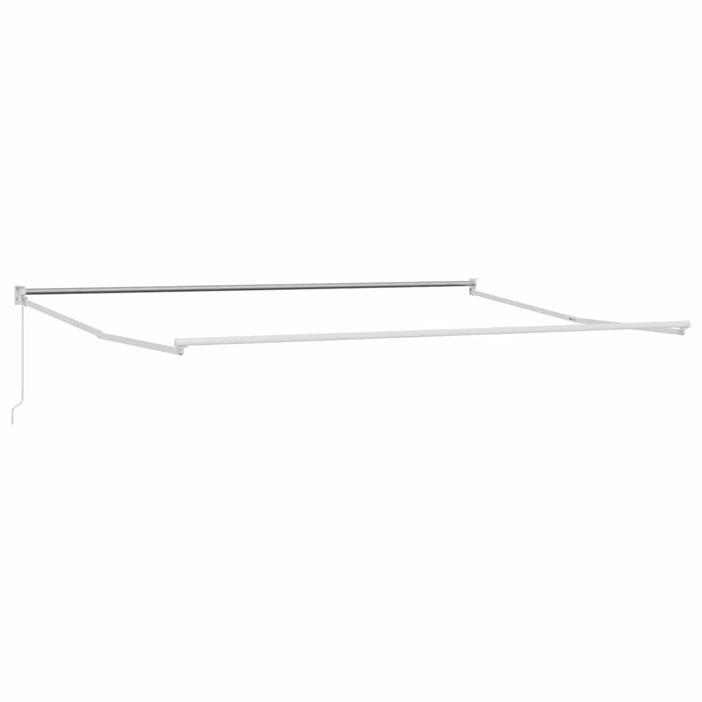 Utrækkelig Markise Hvid 400 × 300 cm Polyester og Aluminium